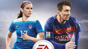 Alex Morgan With Lionel Messi Wallpaper