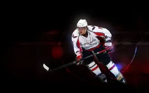 Alex Ovechkin Washington Capitals White Wallpaper