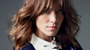 Alexa Chung Intense Gaze Portrait Wallpaper