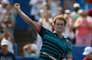 Alexander Zverev Victory Pose Wallpaper