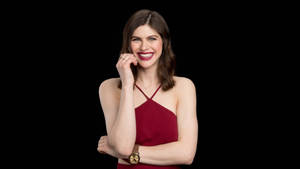 Alexandra Daddario Big Smile Wallpaper