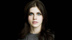 Alexandra Daddario Black Background Wallpaper