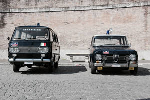 Alfa Romeo Police Cars On The Streets Wallpaper