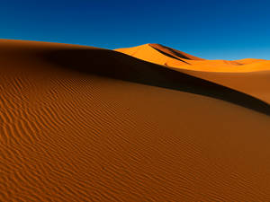 Algeria Desert Under Blue Sky Wallpaper
