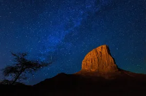 Algeria Hoggar Milky Way Wallpaper