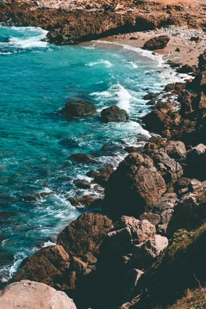 Algeria Rocky Shore Wallpaper