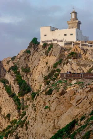 Algeria White Building In Rocky Mountain Wallpaper