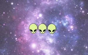 Alien Cartoon Art Logo Wallpaper