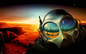 Alien Space Suit Art Wallpaper
