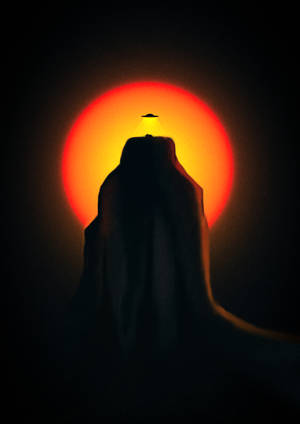 Alien Ufo Sunset Wallpaper