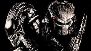 Alien Vs Predator Grid And Celtic Grayscale Wallpaper
