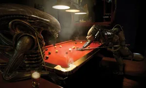 Alien Vs Predator Scar Playing Billiards Wallpaper