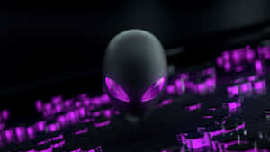 Alienware Logo Glowing Eyes Keyboard Wallpaper