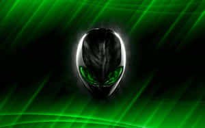 Alienware Logo Green Background Wallpaper