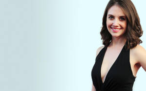 Alison Brie In Black Halter Top Wallpaper