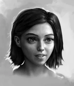Alita: Battle Angel Face Sketch Wallpaper