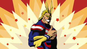 All Might Giving Thumbs Up Wallpaper