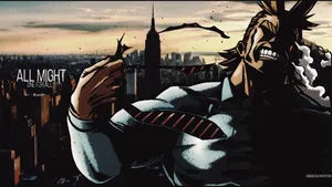 All Might In The City Wallpaper