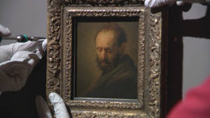 Alleged Rembrandt Canvas Painting Wallpaper