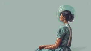 Aloof Astronaut Helmet Artwork Wallpaper