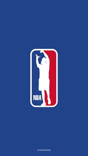 Alternate Nba Logo On Blue Wallpaper