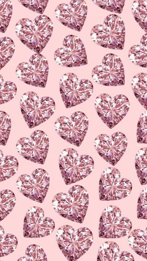 Aluring Pink Diamond Shining Bright Wallpaper