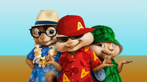 Alvin And The Chipmunks Hawaiian Style Wallpaper