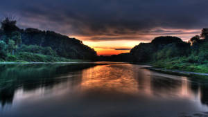Amazing Hd Sunrise Calm River Wallpaper