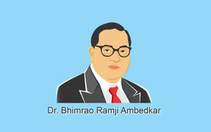 Ambedkar Animated Illustration Wallpaper