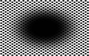 Ambiguous Expanding Black Hole Optical Illusion Wallpaper