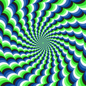 Ambiguous Spinning Blue And Green Vortex Wallpaper