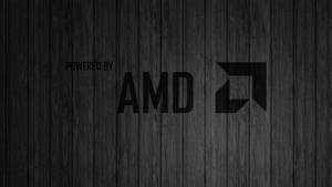 Amd Logo In Wood Wallpaper