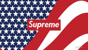 American Flag Supreme Laptop Wallpaper