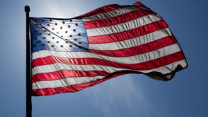 American Flag Under The Sun Wallpaper