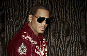 American Singer R Kelly In Red Jacket Wallpaper