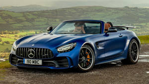 Amg Gtr Blue Convertible Wallpaper