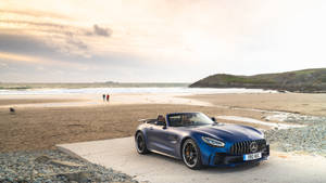 Amg Gtr On Beach Stone Wallpaper