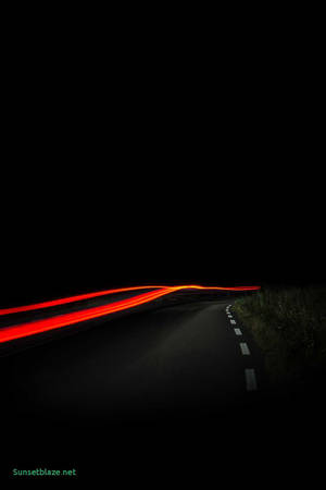 Amoled Orange Car Trail Wallpaper