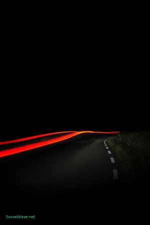 Amoled Orange Car Trail Wallpaper