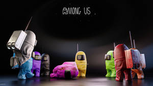 Among Us Game Pink Imposter Wallpaper