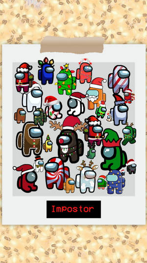 Among Us Impostor Holiday Photo Wallpaper