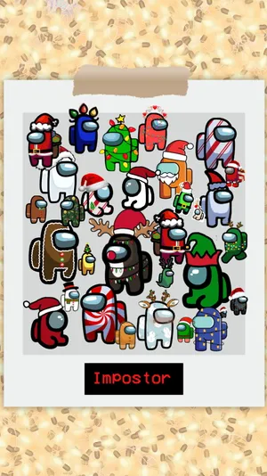 Among Us Impostor Holiday Photo Wallpaper
