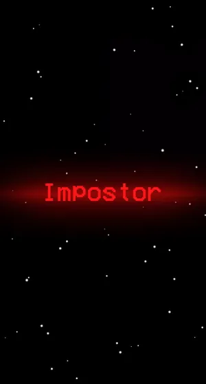 Among Us Impostor Text Wallpaper