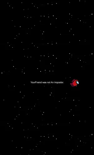 Among Us Not Impostor Space Scene Wallpaper