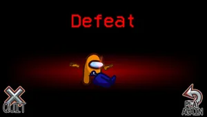 Among Us Yellow Defeat Blue Wallpaper