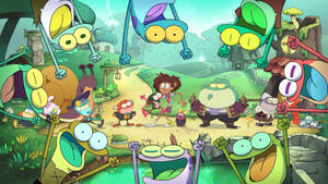 Amphibia Happy Frogs Wallpaper