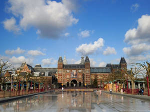 Amsterdam's Rijksmuseum Day Photography Wallpaper