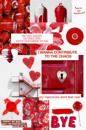 An Abstract Display Of Red And White. Wallpaper