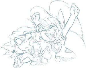 An Aesthetic Drawing Of A Girl Wallpaper