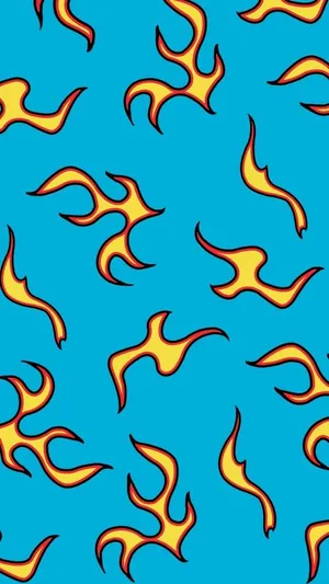 An Aesthetic Fire Blazing In The Night Wallpaper